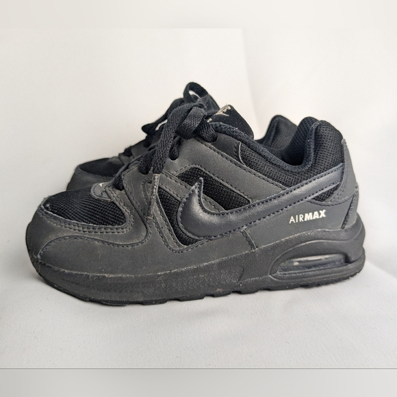 NIKE AIR MAX Baby Shoes Black Color Size 10 With Laces - Picture 3 of 7